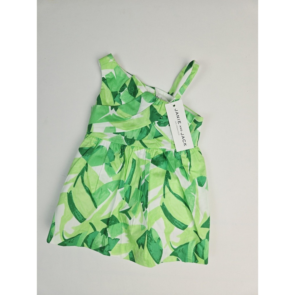 Janie & Jack girls summer dress green NWT 3 to 6 months tropical
